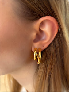 CAPRI | Tarnish-Free | Gold Solid Hoop | Earring