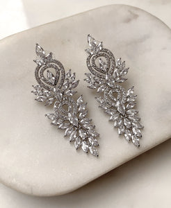 FLORENCE | Luxury Silver Drop Earrings  | AAA CUBIC ZIRCONIA