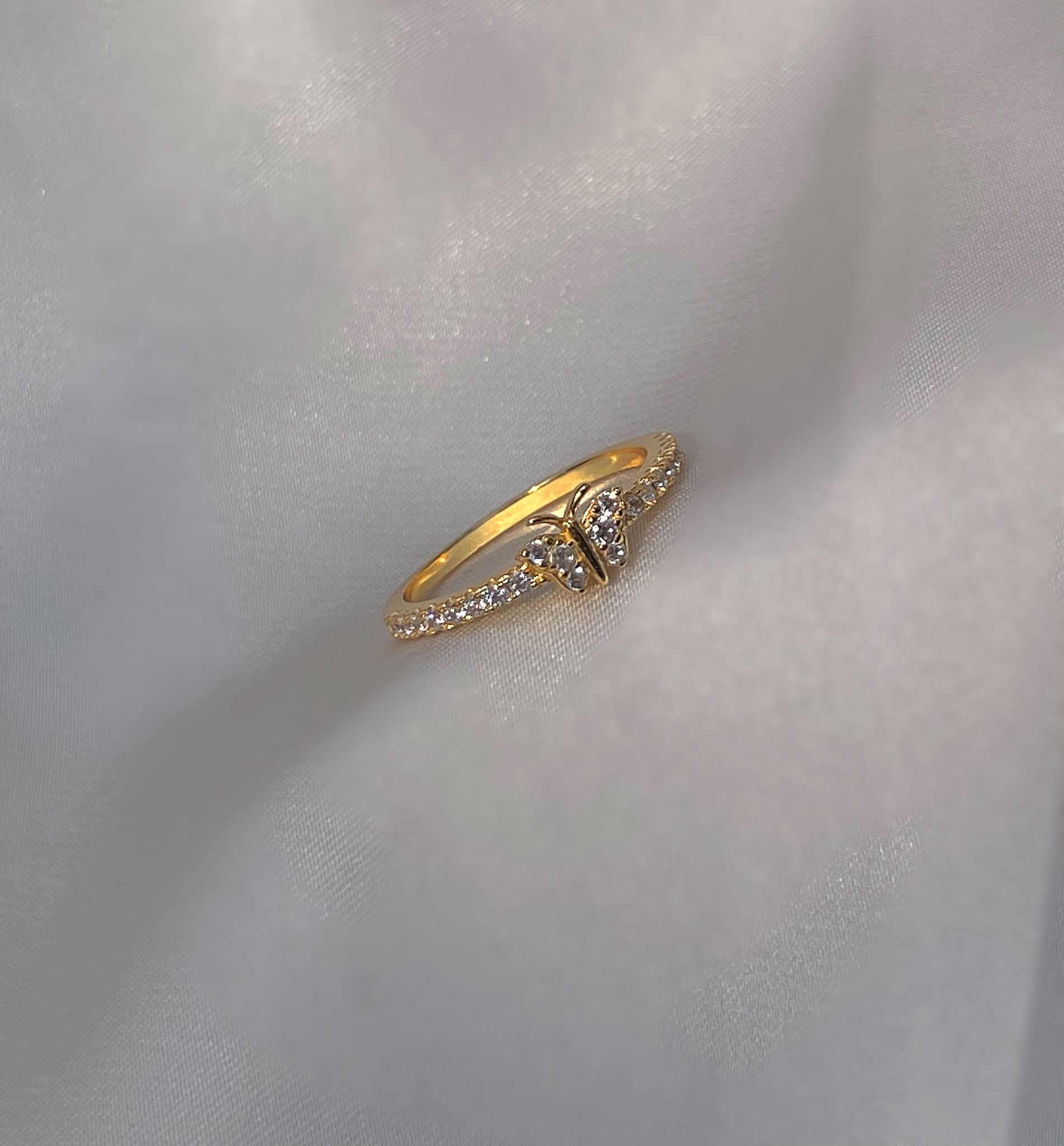MARIPOSA | S925 Sterling Silver I 18k Gold/Platinum Plated I Cubic Zirconia Butterfly Ring