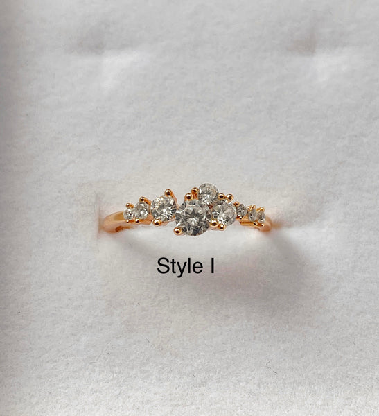STACKING RINGS I Ethereal Collection I S925 Sterling Silver | 18ct Gold Plated | Cubic Zirconia