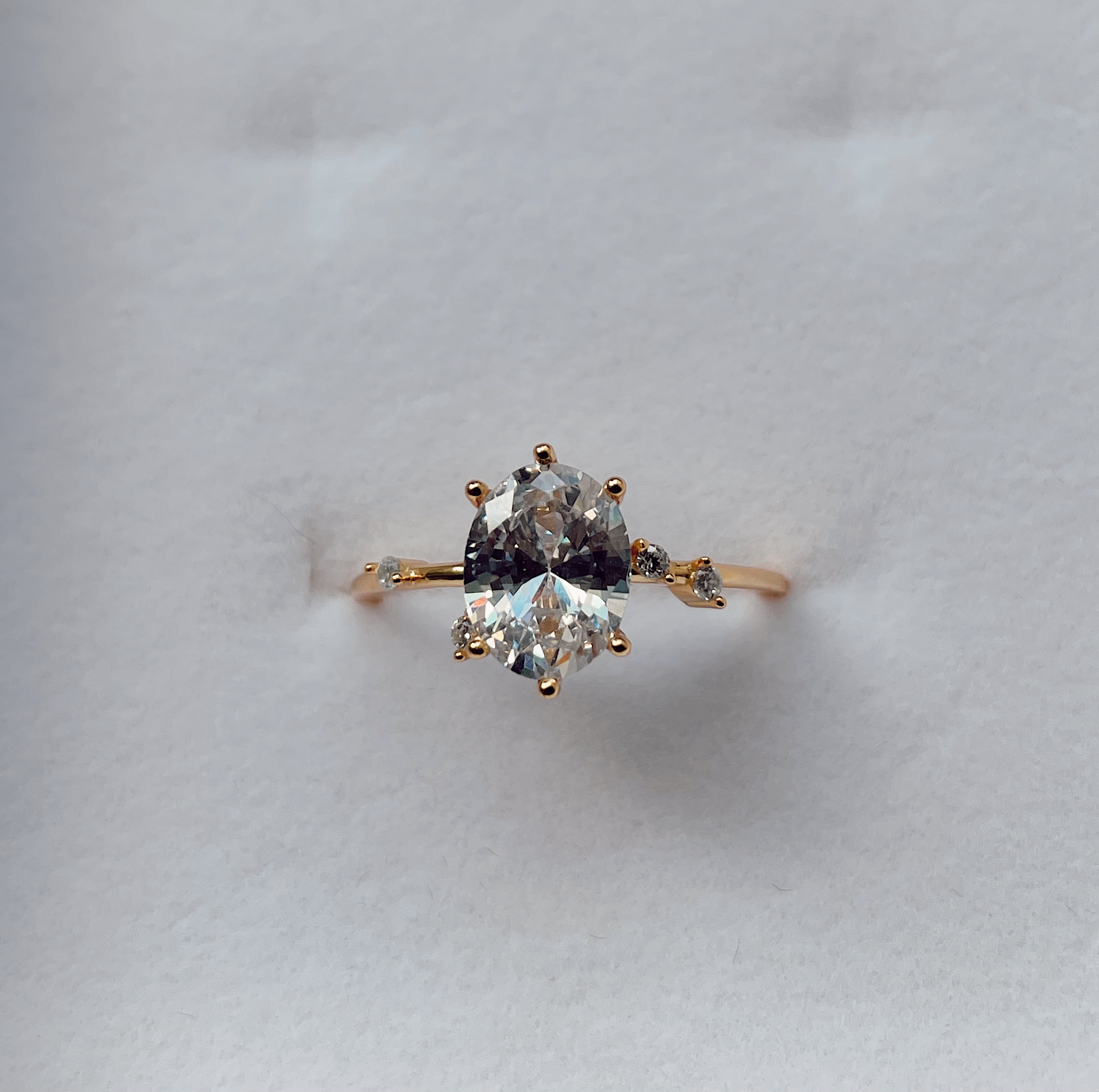 PRINCESSA I Ethereal Collection | S925 Sterling Silver I 18k Gold Plated I Cubic Zirconia Ring