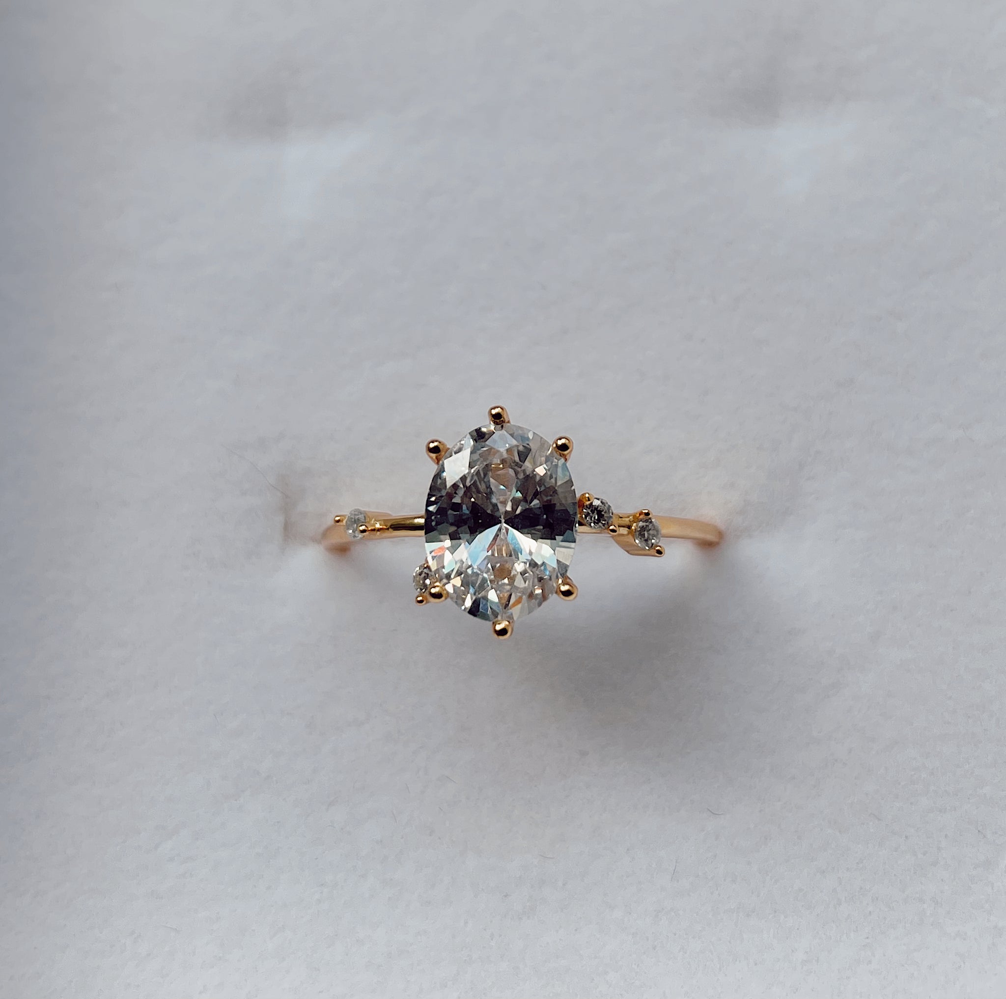 PRINCESSA I Ethereal Collection | S925 Sterling Silver I 18k Gold Plated I Cubic Zirconia Ring