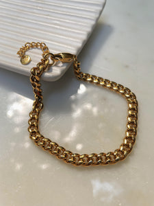 OMEGA | Tarnish-Free | PVD Plated Cuban Anklet | Stainless Steel | Gold/Silver