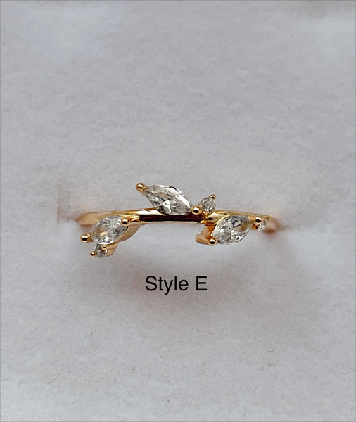 STACKING RINGS I Ethereal Collection I S925 Sterling Silver | 18ct Gold Plated | Cubic Zirconia