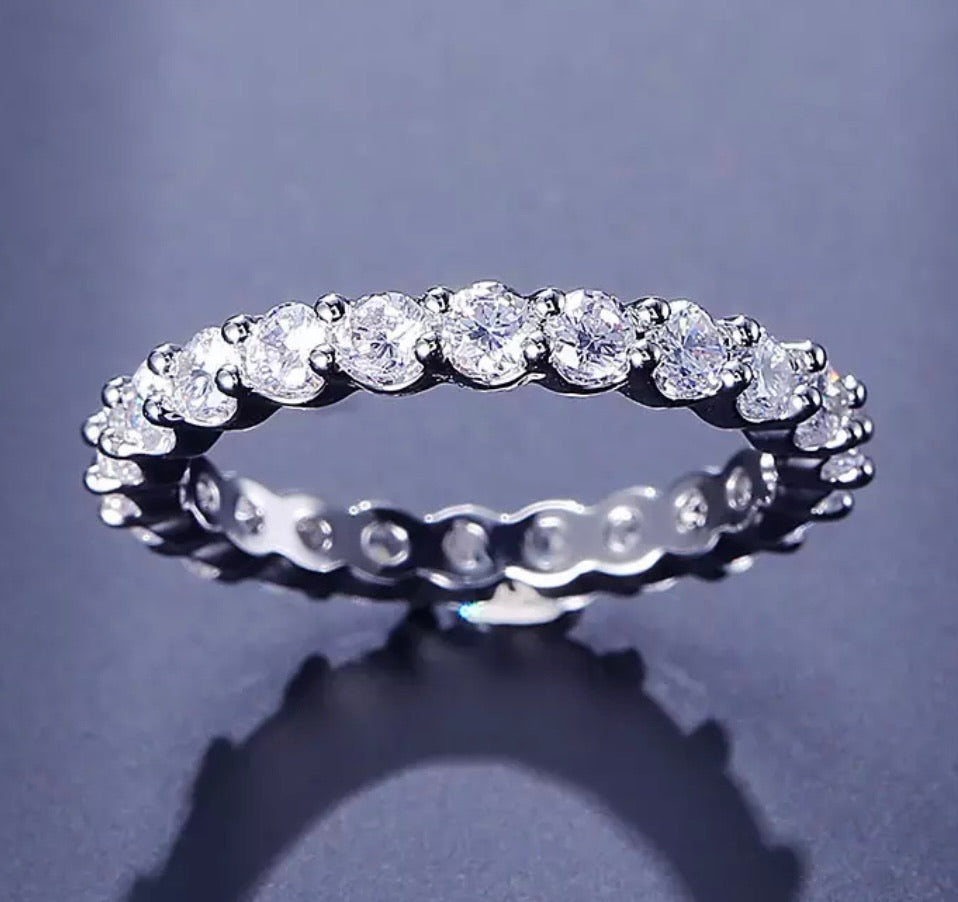 Grace Cubic Zirconia Eternity Ring (round stones)