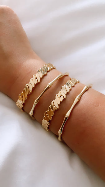 Sibongile | Tarnish-Free | Gold/Silver/Rose Gold Bamboo Cuff (1 piece)