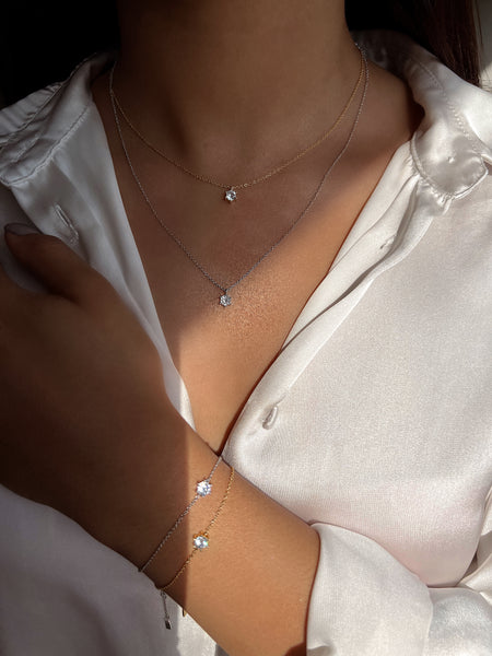 PARIS | Tarnish Free | S925 Sterling Silver I 18ct gold plated I Cubic Zirconia I Pendant Necklace/Bracelet