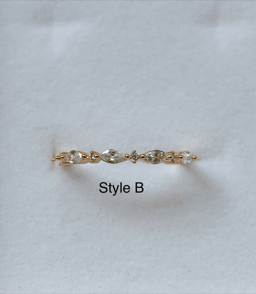 STACKING RINGS I Ethereal Collection I S925 Sterling Silver | 18ct Gold Plated | Cubic Zirconia