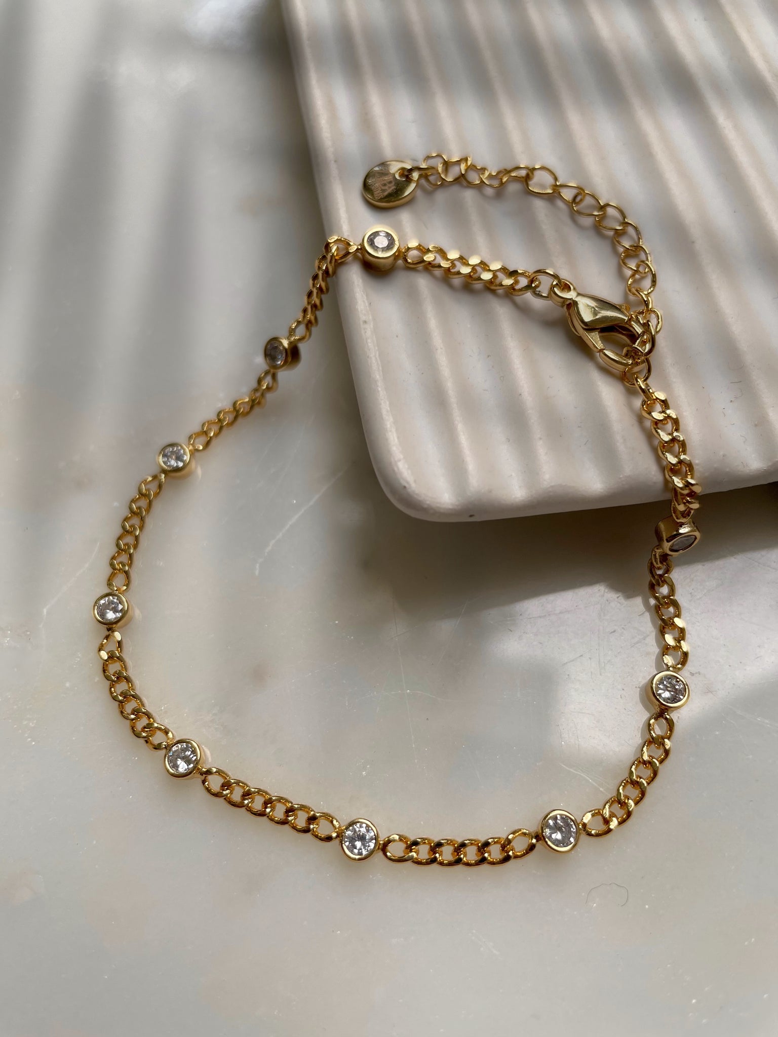 Snatched | 18k Gold Plated | Cubic Zirconia Anklet