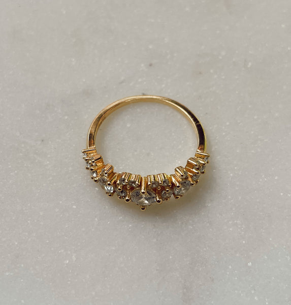 DYNASTY I Ethereal Collection | S925 Sterling Silver I 18k Gold Plated I Cubic Zirconia Ring