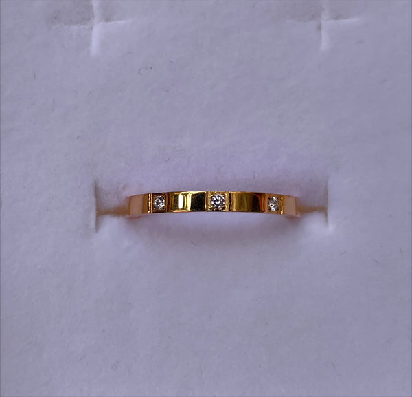 DONNATELLA | Tarnish Free | Thin Encrusted Designer-Inspired | Gold/Silver/Rose Gold Ring (1 piece)