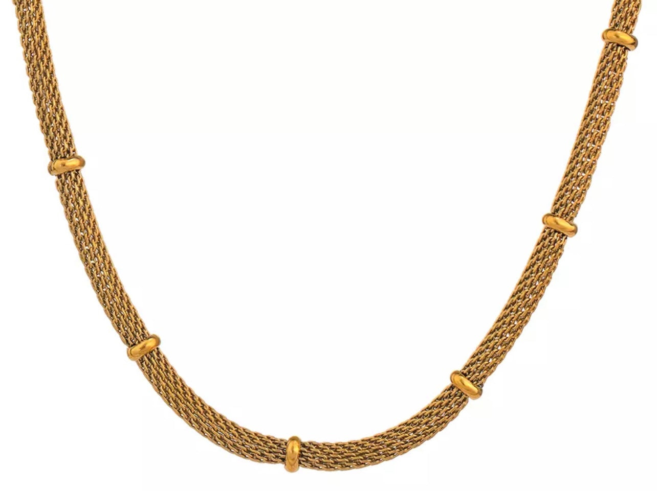 NATALIE | Tarnish-Free | Stainless Steel Gold Plated | Mesh Necklace/bracelet