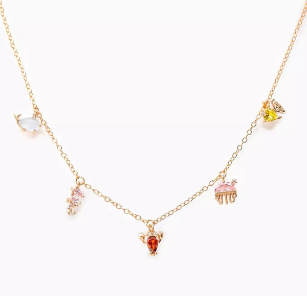 OCEANA I 18k Gold Plated Charm Necklace