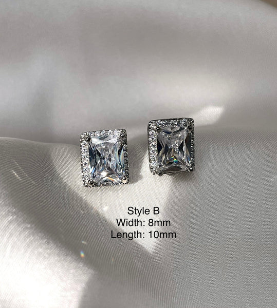 LUXURY STUDS | Cubic Zirconia Earrings | 5 Styles