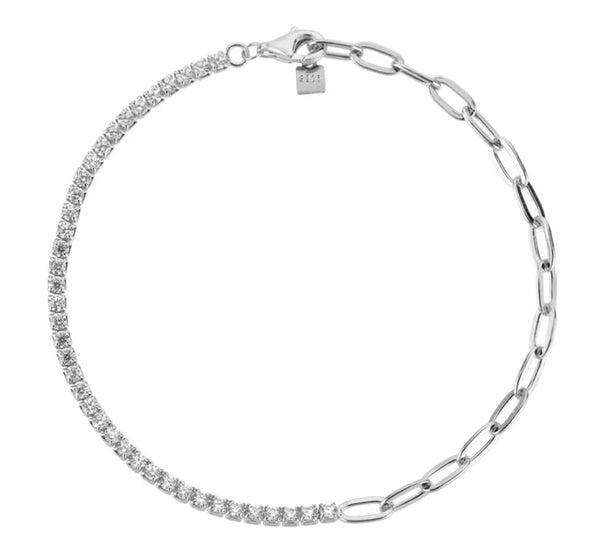 PARADISE ANKLET | Tarnish Free | S925 Sterling Silver |  Clear/MultiColored/Emerald