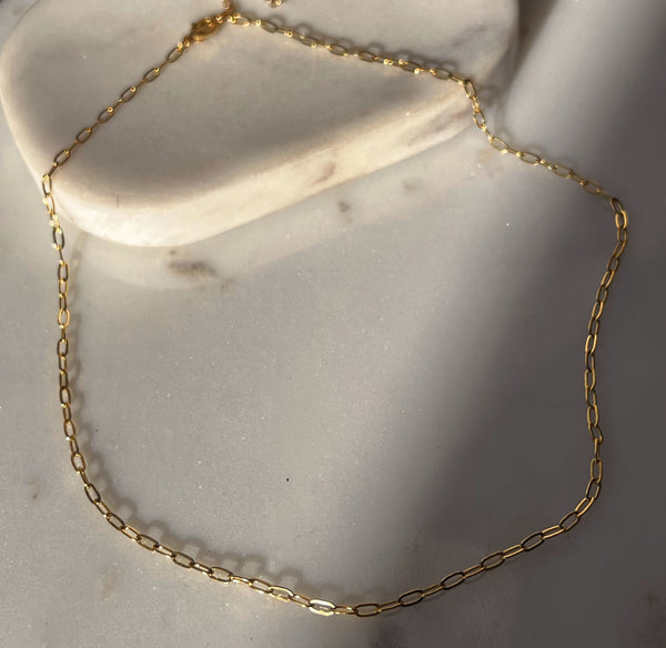 Fathima D | Gold Tarnish-Free | Paperclip Necklace