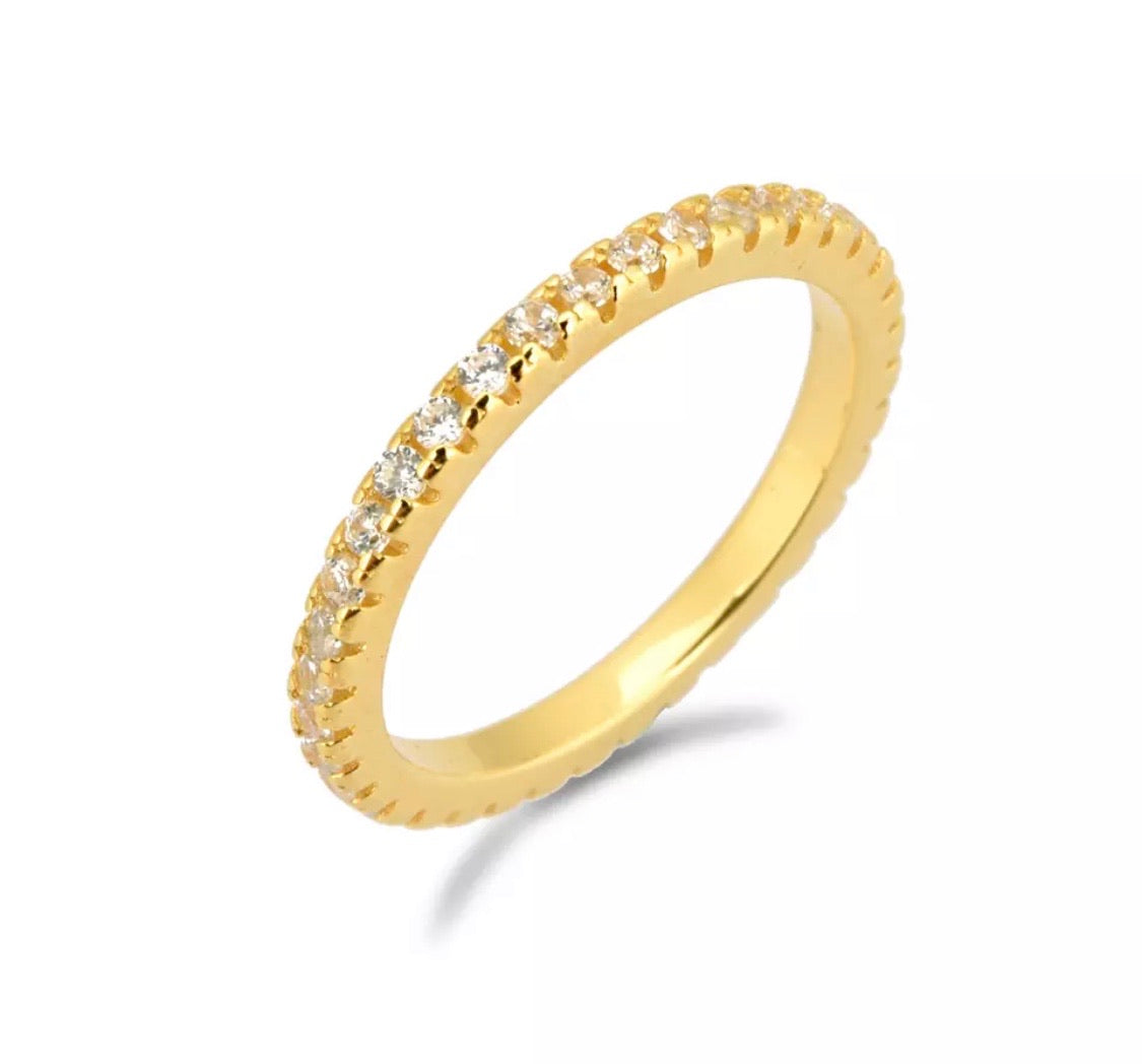GIANNA I Tarnish Free | Eternity Band I S925 Sterling Silver I 18ct Gold Plated I Platinum Plated I Cubic Zirconia