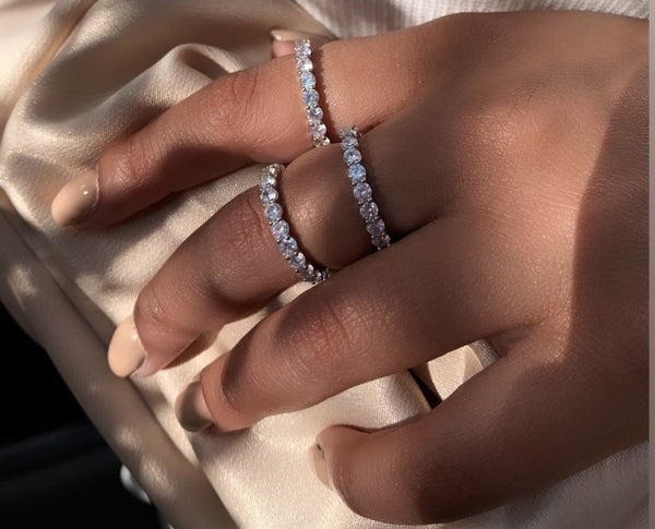 Grace Cubic Zirconia Eternity Ring (round stones)