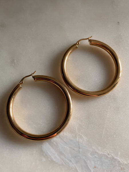 Barbados | Tarnish Free | Gold Plated Hoops | 3 Sizes